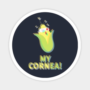 Funny Corn Pun | Anaglyph | Retro Vintage 3d Glasses Magnet